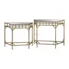 Gold Leaf and Antique Mirror Nested Tables