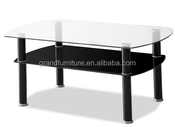 Cheap price modern tempered glass coffee table for home furniture