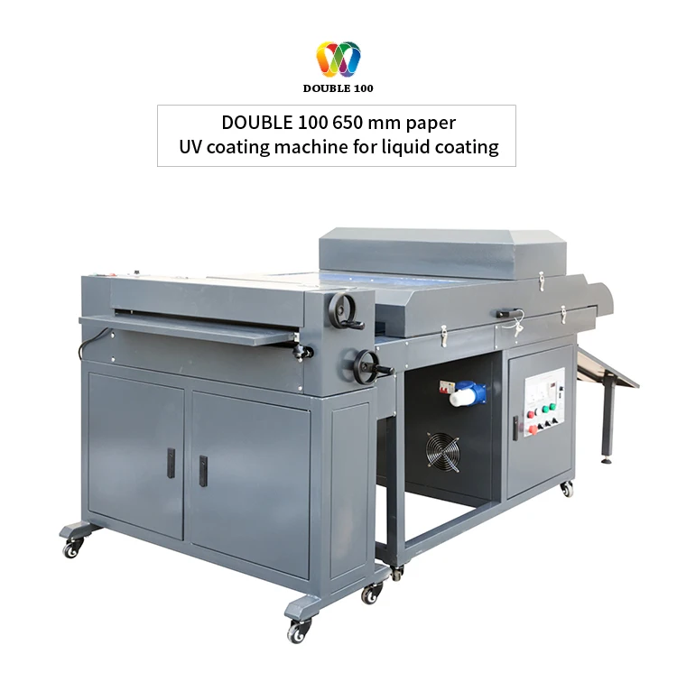 Double 100 Roll To Roll Uv Coating Paper A3 Uv Oil Coating Machinery Uv