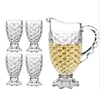 2019 Bright Surface Mermaid Tail Shape Wine Glass Set of 5 Decanter