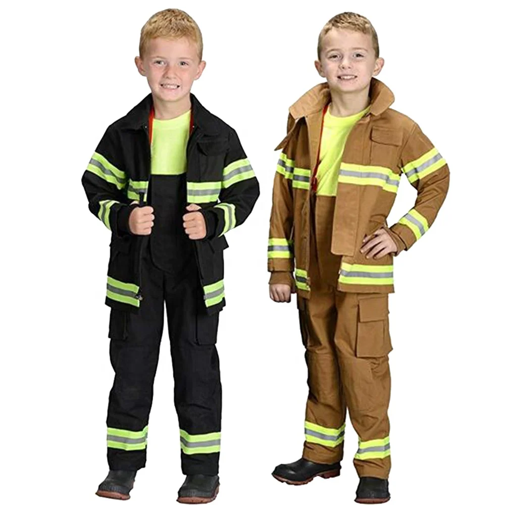 Kids Fire Fighter Suit Fireman Costume Cosplay Costumes For Kids ...