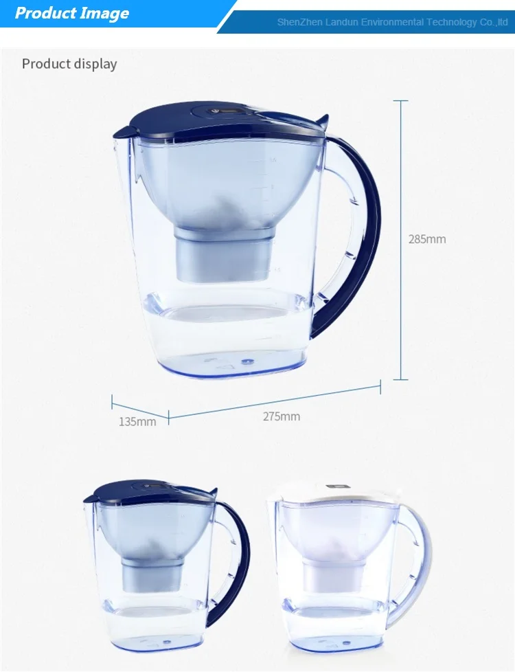 3.5l Amazon Hot Sale Alkaline Water Filter Pitcher With Universal