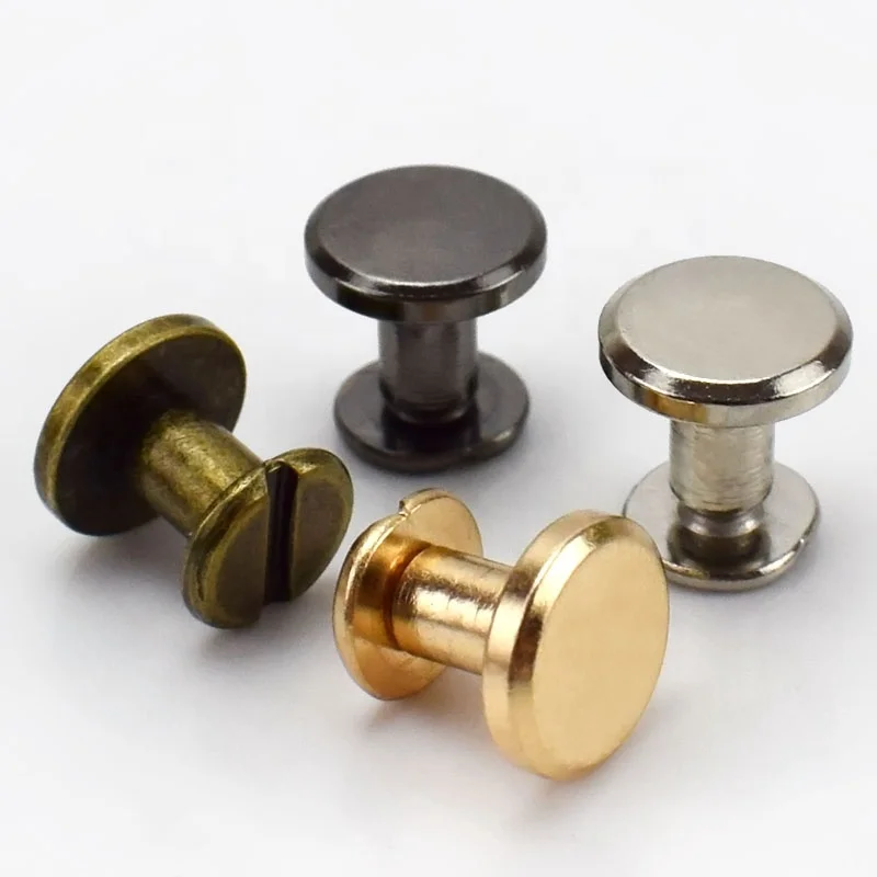 

Meetee BF007 6.5mm Note Book Fixing Alloy Rivet Accessories Belt Brass Studs