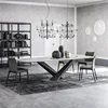 Good quality modern marble top dining table designs for dining room