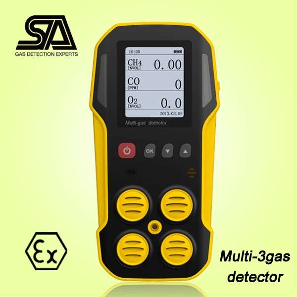 Portable Multi Gas Detector,Biogas Analyzer,Ch4,Co2,Co,H2s Gases With