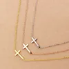 Latest Jewellery Yellow Statement E Necklace With Cross