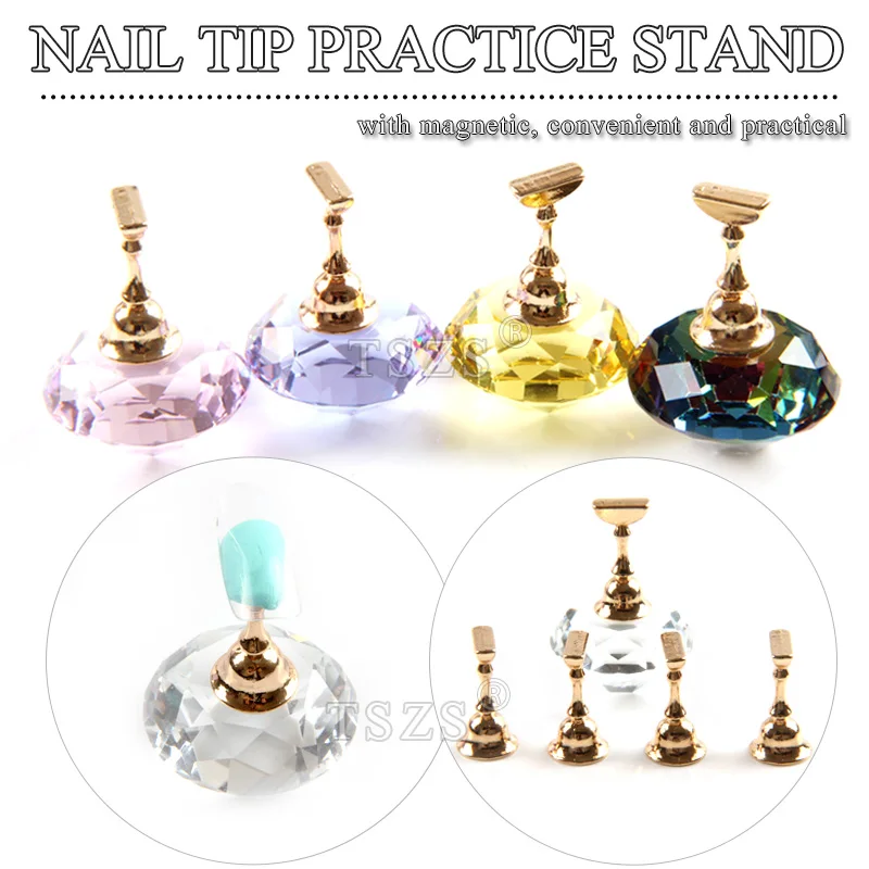 
TSZS stock quantity 5 PCS Magnet Chess nail tip stand holder nail art spherical Crystal display 