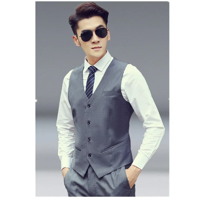 DONGD Mens Formal Suit Vest Business Dress Vest for Suit or Tuxedo 