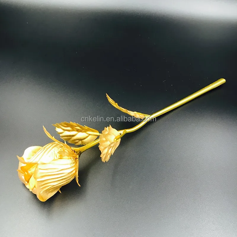 

Creative Metal Rose The 25cm 24K Gold Dipped Rose Bud for someone special