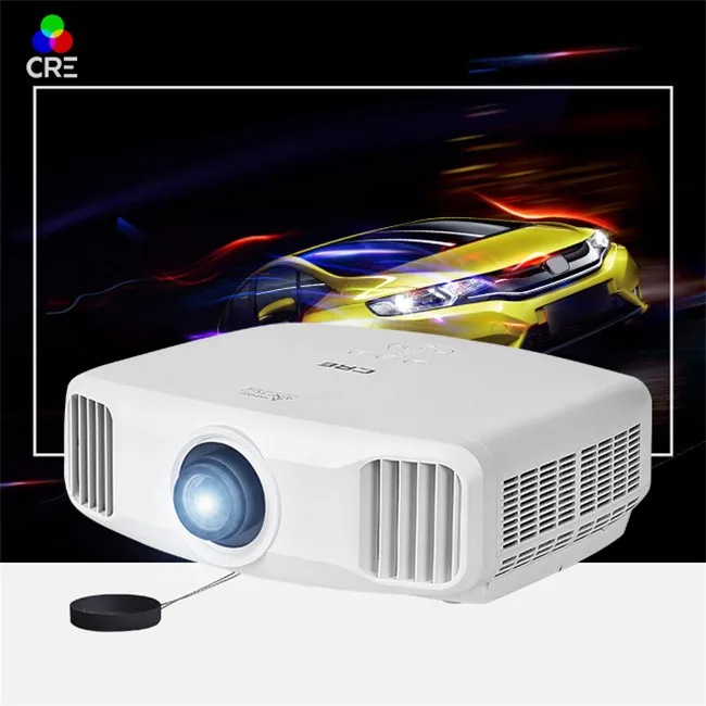 

CRE X8000 4led 3lcd 1920*1200 4k Portable smart 3300 lumens outdoor advertising projectors led full hd 3d beamer