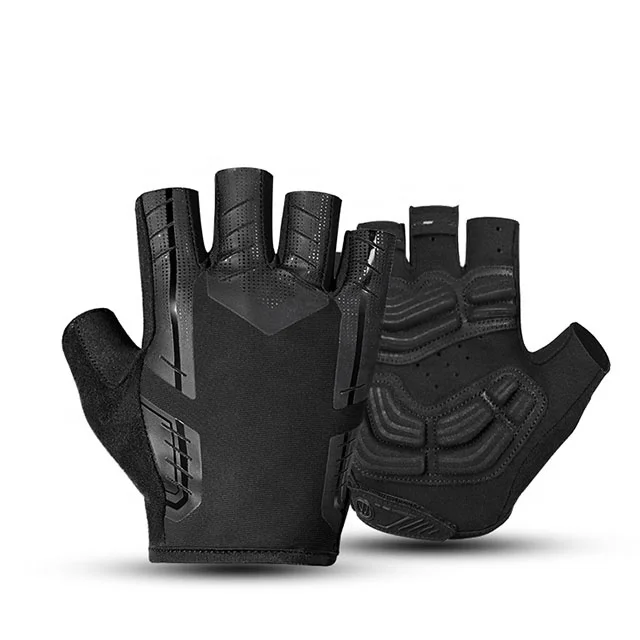 

WHEEL UP 2019 New Arrival Half Finger Cycling Gloves Sports Gym Training Hunting Fingerless Gloves, Black