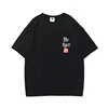 2020 new development short sleeve men hiphop t shirts loose fit Chinese style printing front and back 100% cotton