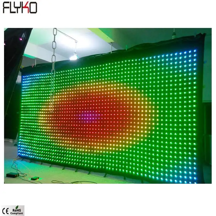

High Quality Folding Led Display LED curtain stage background flexible stage Flexible Led video screen, Rgb 3in 1