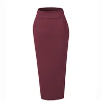 

Womens Summer New High Waist Pencil Skirt Bodycon Club Party Wear Elegant Cotton Long Maxi Skirts Women Muslim Y11121