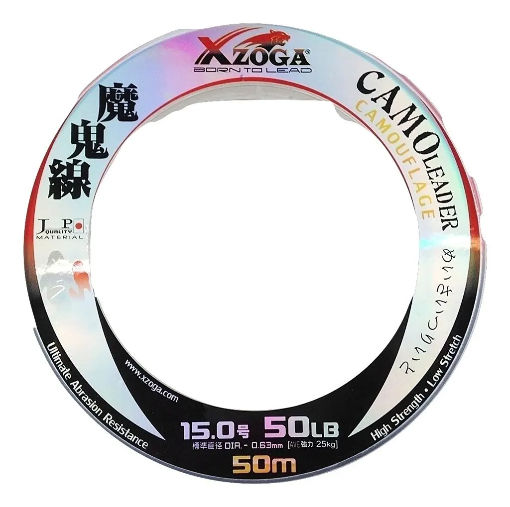 Xzoga 50lb//20m 100/% Fluorocarbon Invisible Fishing Leader Line