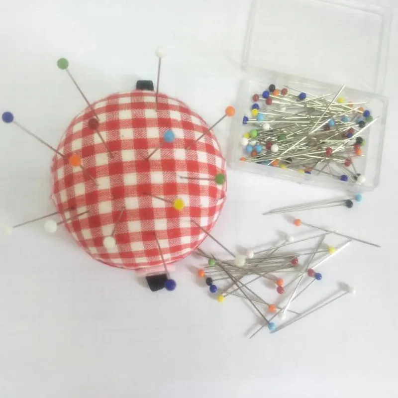 ALL in ONE Mixed Color Sewing Pins Acrylic Crystal Ball Head Pins Straight Pins Quilting Pins for Dressmaker with Box