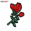 Wholesale Hot Fix Embroidery Rose Flower Patch For Tee Shirts
