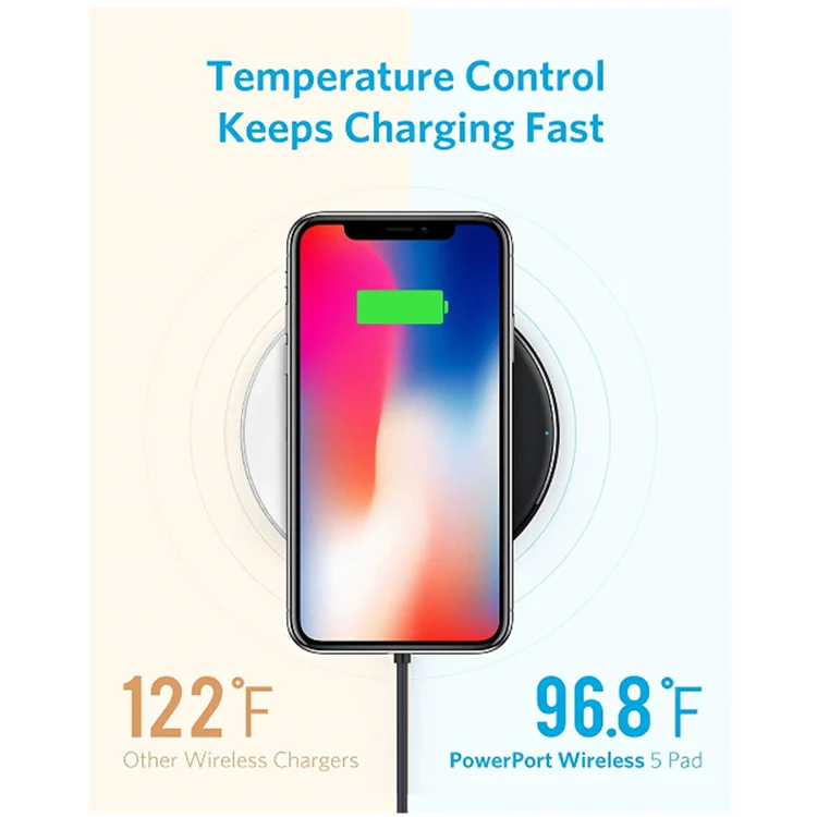 Wireless Charger Qi Certified 7.5W Wireless Charging for iPhone XS MAX/XR/XS/X/8/8 + 10W for Samsung Galaxy S8 S8 + S9 S9+ S10