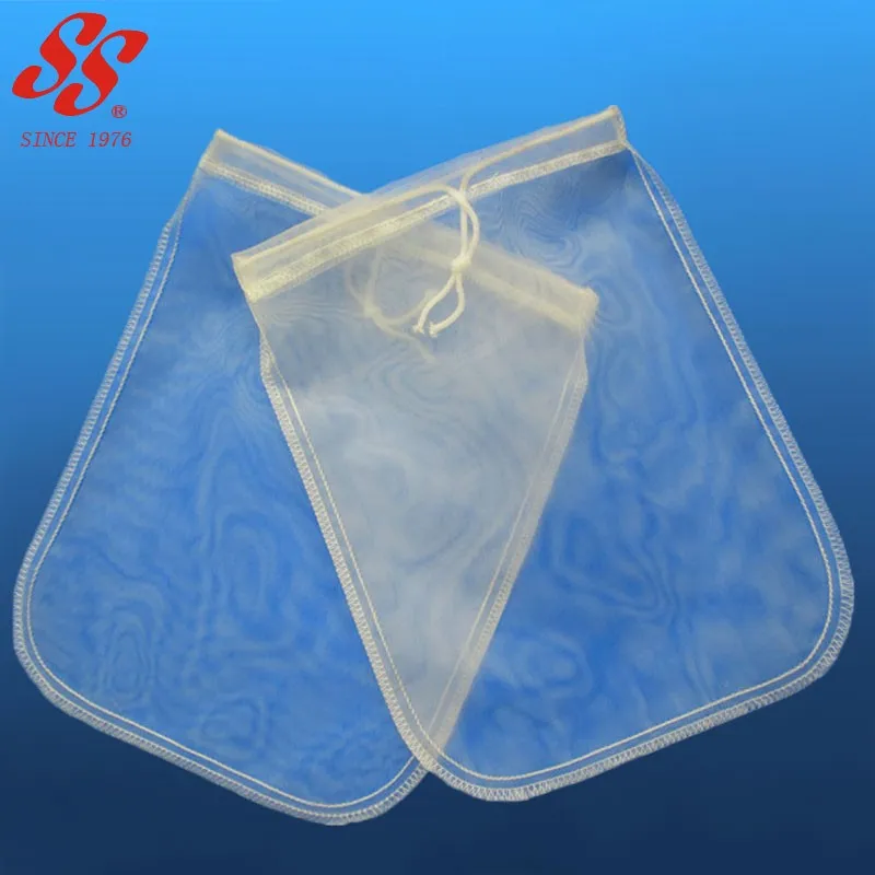 Food Grade 200 Micron Nylon Cheesecloth Filter Bag Nut Milk Strainer For Cold Brew Coffee Yogurt Juice