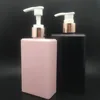 200ml 250ml PET plastic pink black shampoo hand cream cosmetic bottle