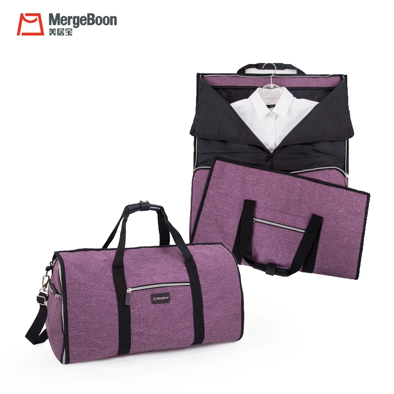 

2 IN 1 travel convertible suit bag weekender garment bag, Purple