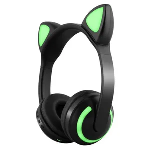 Cat Ear Wireless Headphones 7 LED Light Colours
