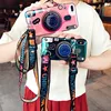 Fashion Strap Retro Camera Soft TPU Case with Ring Stand For iPhone 6 7 8 X XR XS Max