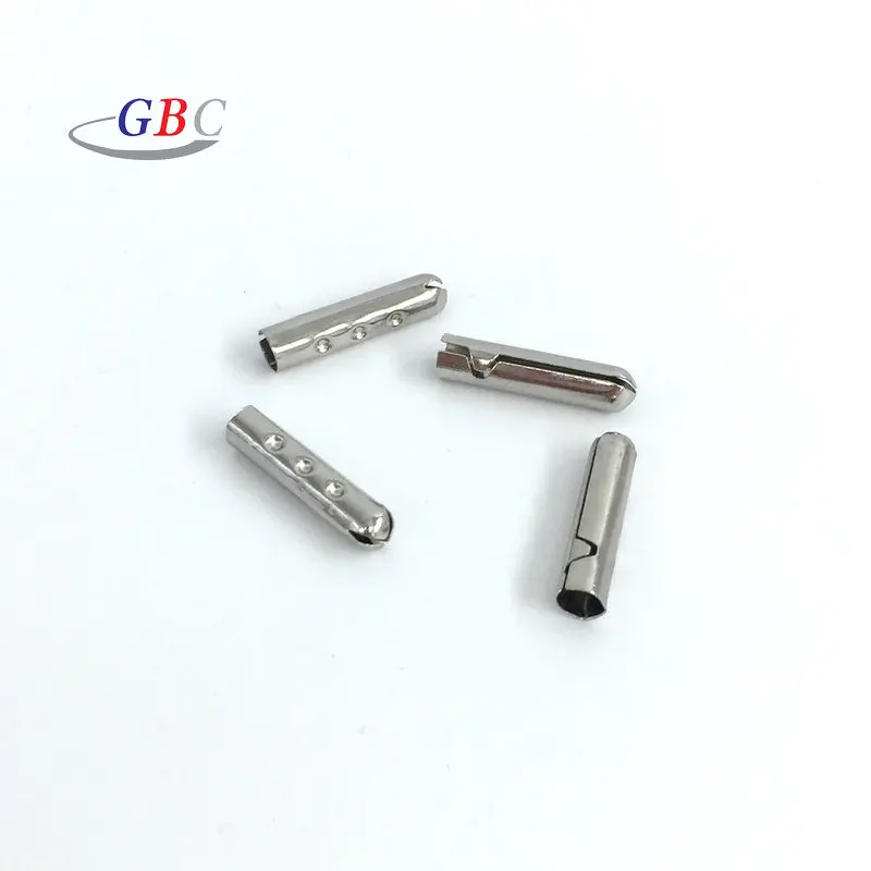 

Hot sale stainless steel metal tipping aglet for shoelace or hoodies, Nickel