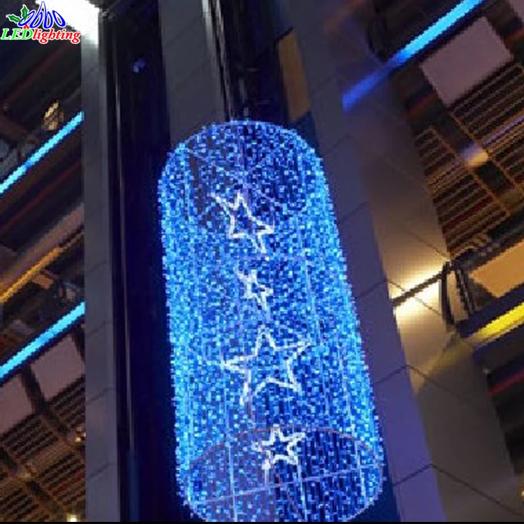 Shopping Mall Led Motif Blue Stars Ceiling Hanging Decorations Buy Shopping Mall Led Motif Blue Stars Ceiling Hanging Decorations Illuminated