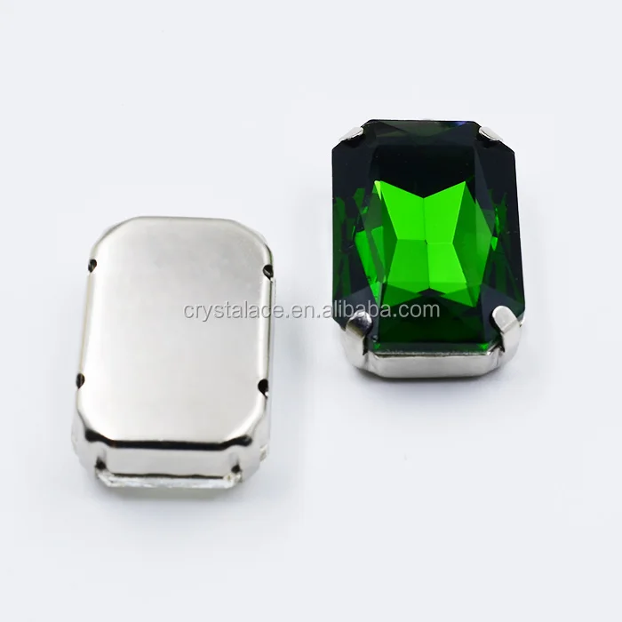 Loose Fancy Square gem stones point back crystal stone with claw setting for garment decoration