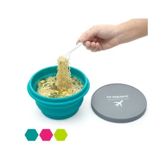 Image of Popular Eco-friendly Collapsible 100% Food-Grade Silicone Travel Bowl With Lid