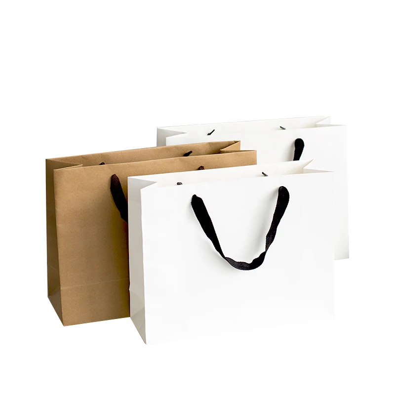 
Custom Printed Brown Kraft Paper Bag with Handle 
