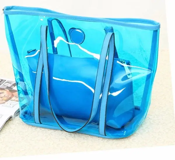 2020 Waterproof Extra Large Transparent Pvc Plastic Summer Beach Tote ...