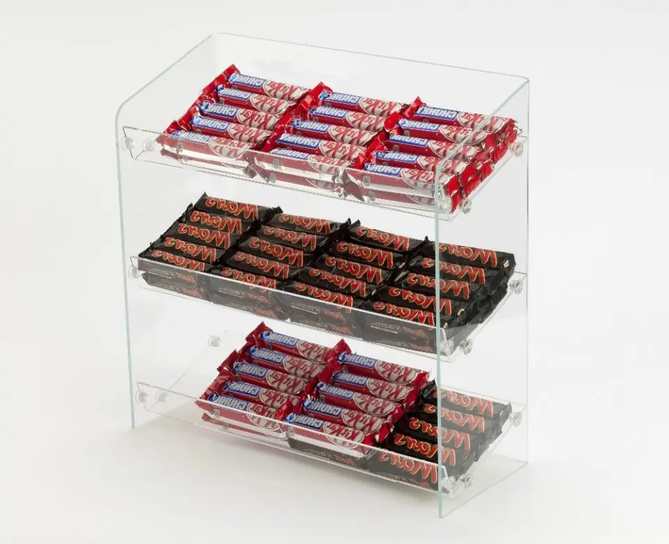 3 Tiers Acrylic Chocolate Counter Display/chocolate Display Rack