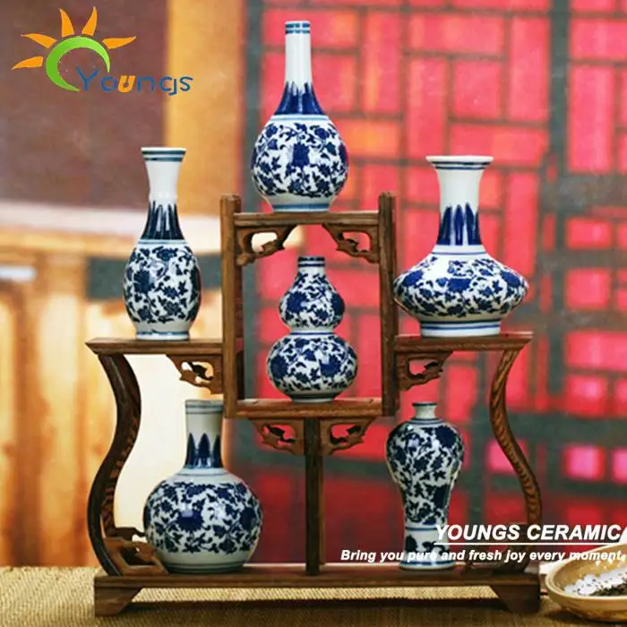 

Various Small Chinese Antique Blue And White Ceramic Vases