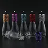 Luxury Empty Bowling Shaped 12ML Clear Glass Roll On Bottle with Metal Cap , Roller Ball Bottle with stainless steel ball