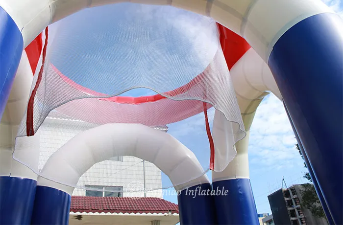 inflatable ball pit with basketball hoop