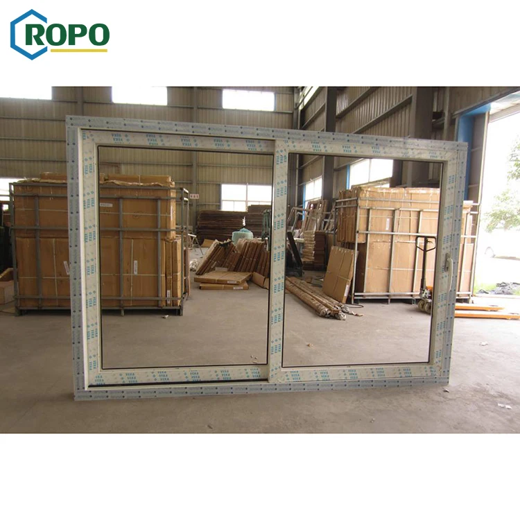 Европейский стиль балкон НПВХ рама Лифт и слайд стекловолокна спереди вход Белый Обычная дверь