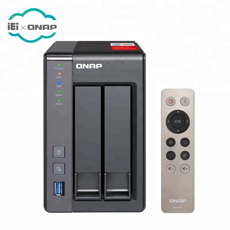 QNAP  TS-251+-2G  small 2 bay nas storage server supporting HDMI, transcoding, and virtualization