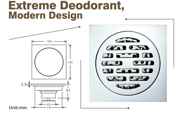 China Wholesale Kitchen Anti Odor Floor Drains Square Pop Up Floor