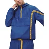 Latest winter bulk branded tape half zip hooded anorak jacket for men windbreaker