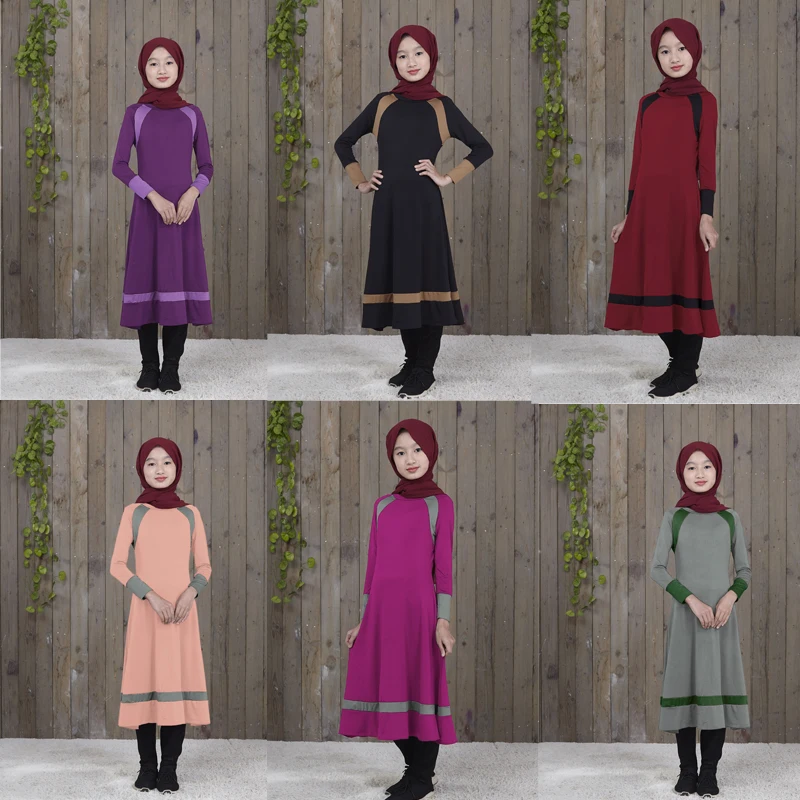 Islamic children clothing kids clothes kaftan abaya muslim kids dress