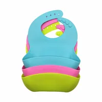 

Custom BPA Free Soft Waterproof Silicone Baby Bib with Food Catcher, Baby Silicone Bib