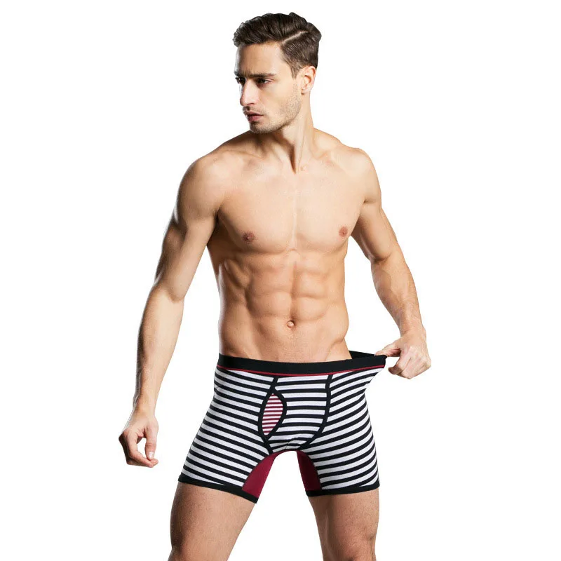 

High quality long man underwear 95%cotton and 5%spandex mens middle waist boxer briefs, 1.2.3.4.5.6.7.8