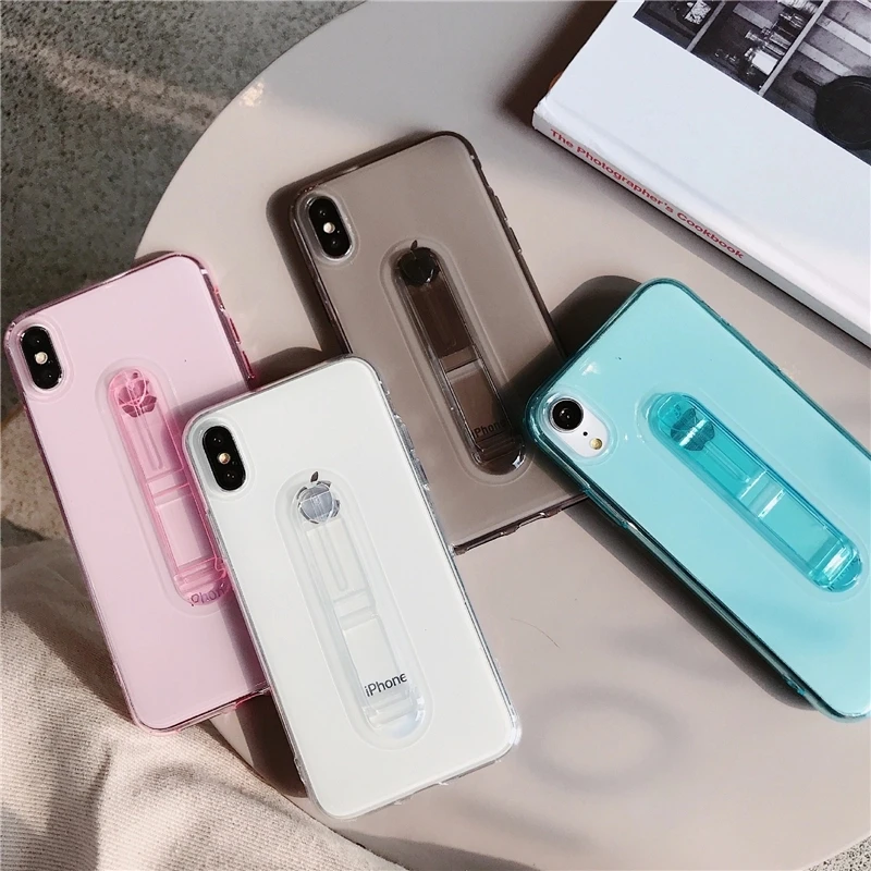 

mobile phone accessories phone shell clear for iphone case x xs with hand strap, As attacked pictures