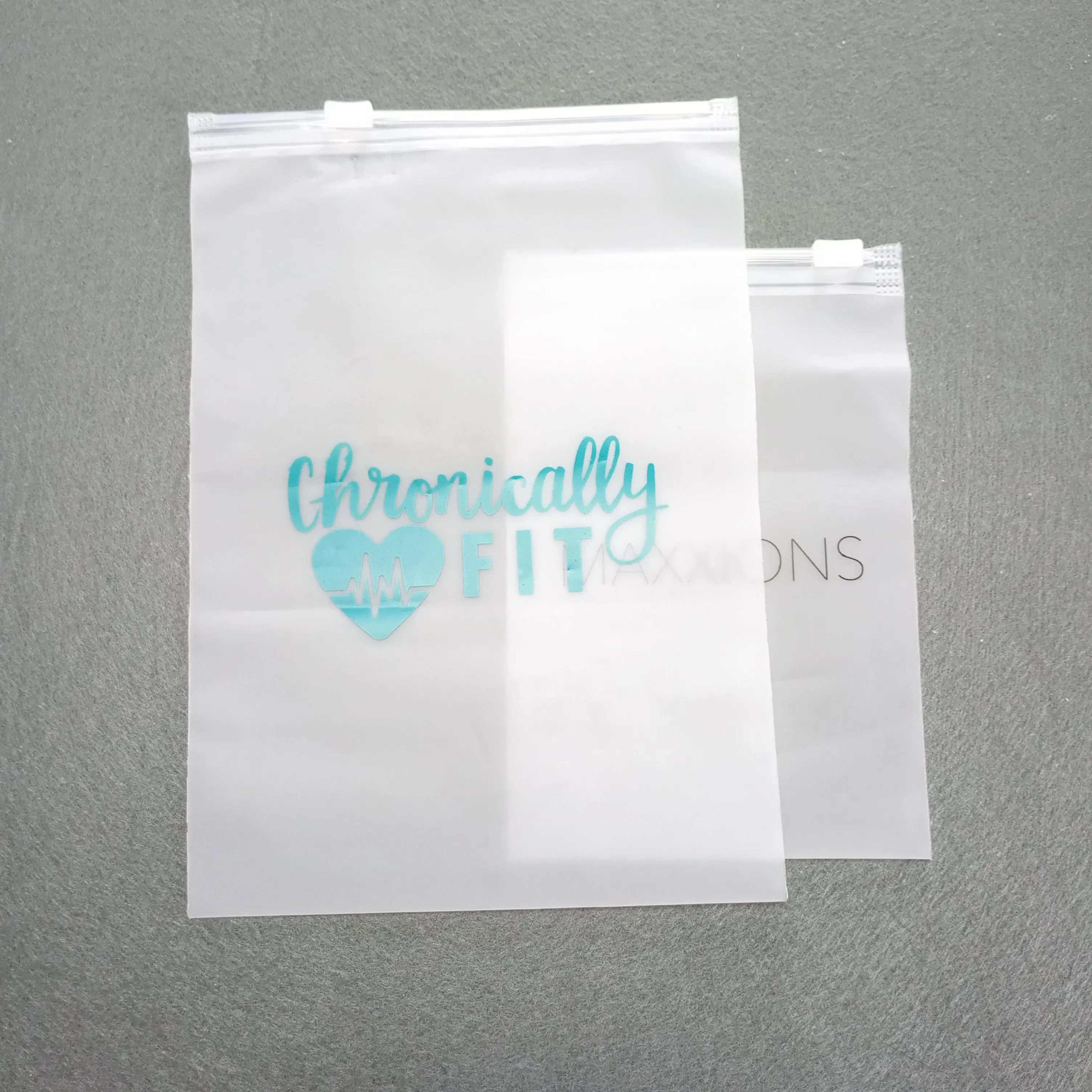 Custom Slider Zip Lock Plastic Bags With Own Logo Printed For Manicure