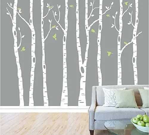 white tree wall decal