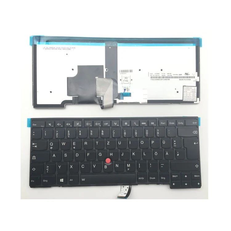 

HK-HHT New keyboard for Lenovo ThinkPad T440 T450 T431 E431 E440 Backlit German keyboard