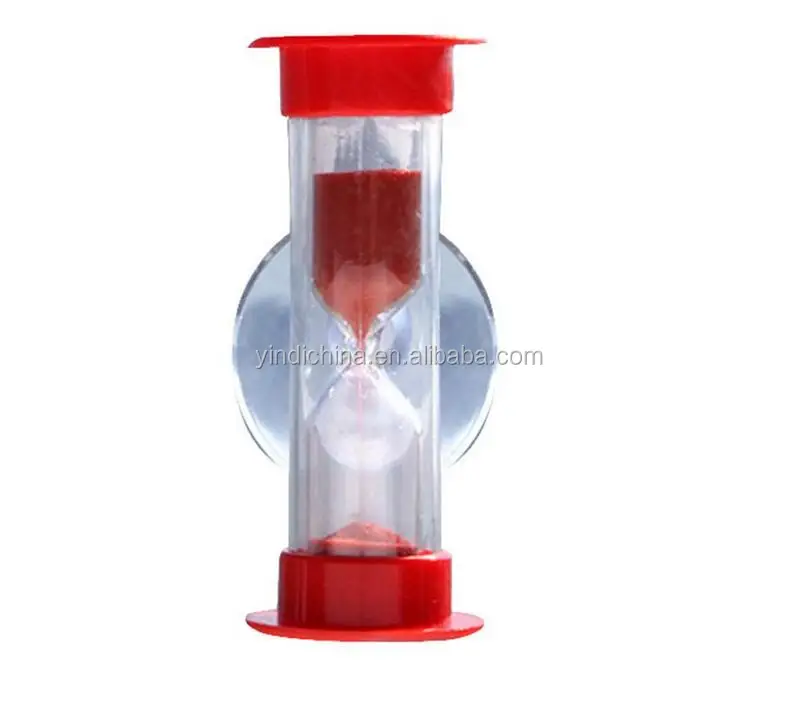 

Mini timer with suction cap/ sandtimer with sucker / sucker hourglass 5 mins for showering, Yellow green red and others