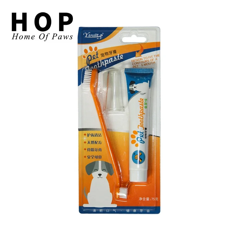 

Factory Wholesale 3 In 1 Pet Toothbrush Set Cat Dog Toothbrush And ToothPaste, As picture